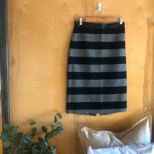 Black and grey striped skirt
